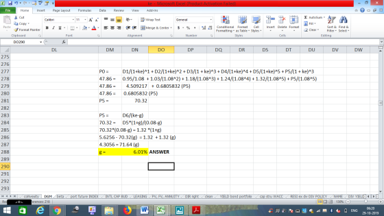 - 2x ke - Microsoft Excel (Product Activation Failed) File Home Insert Page Layout Formulas Data Review View Add-Ins % Cut Σ