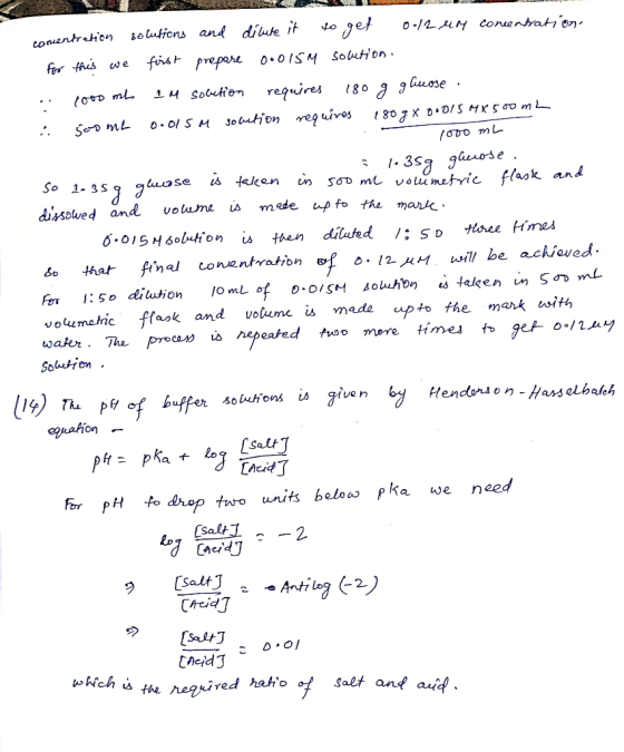 comentration solutions and dilute it to get 0-12 um concentration for this we first prepare 00015M solution. .. 1000 ml 1M so
