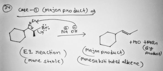 24 Cage-D Cmajon pro duct) Na oH abNt ot majan product manesu bsti tted alkene) Product) E2 eaction CMane stable)