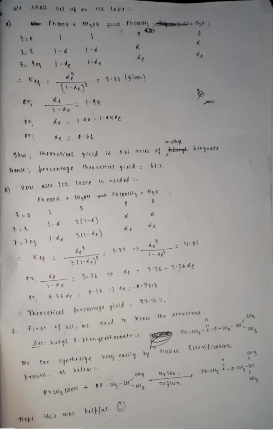 I we shall set up an icf table. Phcoocha jkt a atter Ph coolt & etgoh 44+ H2O s. lode e to teg . keq or or lhe : 3.44 (given)