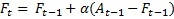 F = F:-1 + a(At-1-F:-1)
