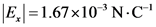 E =1.67x103N-C-