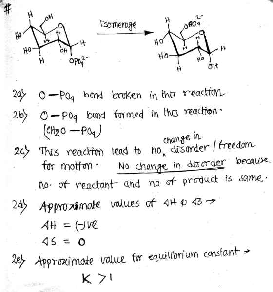 2 Isomerage ORO4 HO It HO -H 1. H Hot Hot . Opoz Ħ oit change in 2as O-PO4 band broken in this reaction 25% 0-PO4 band forme