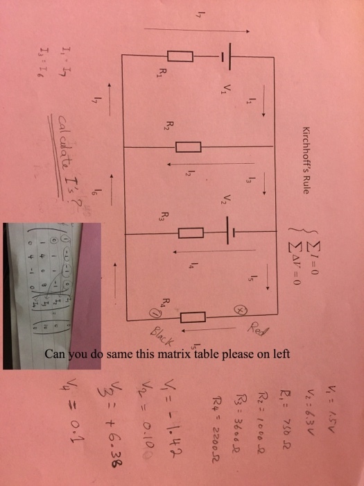 LS の Can you do same this matrix table please on left