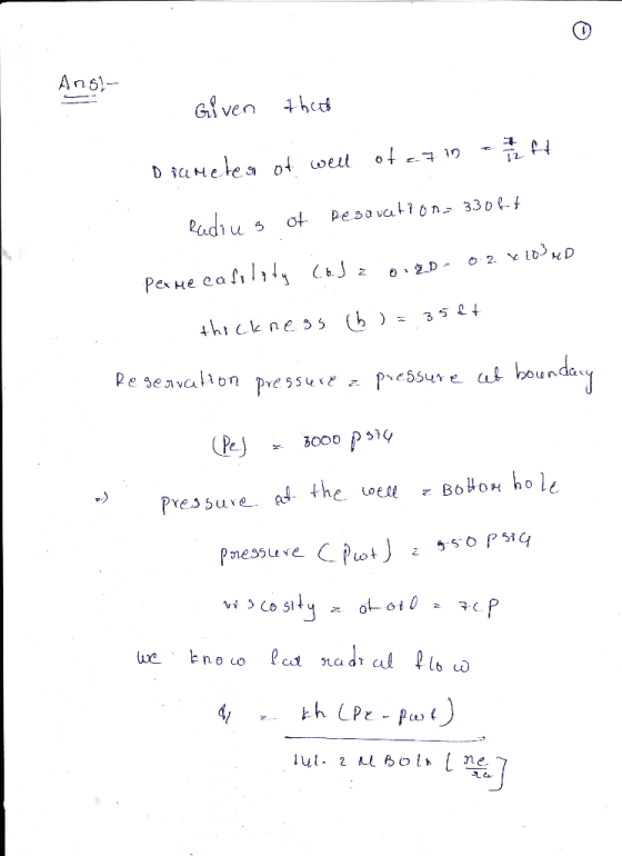 Ans) Given hei ине. 、essure, af bounda Pressure al the Boon ho l nessle ve Co sily o