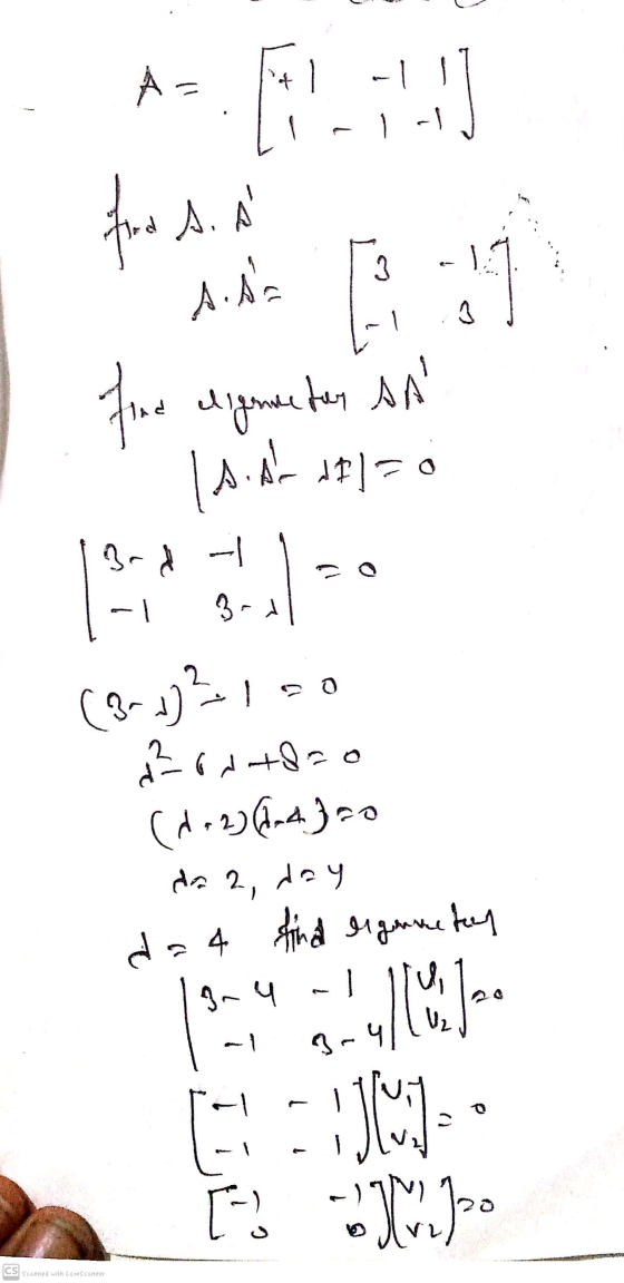 A = al Find A. 3 Aida a fine eigeneetay SA 11.0 11150 Bad - - 3-4 (3-133130 zodatdzo (-2)(1-4 3-0 da 2, day d 4 find ergmanet