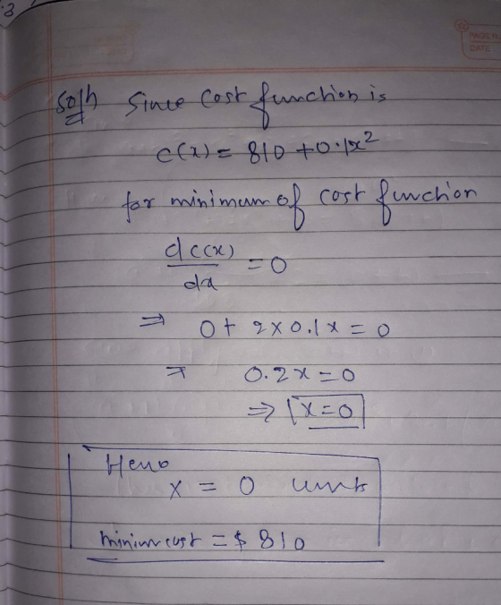 DATE - solh since last function is Ca)=810 40182 for minimum of cost function deco) - 2 a of 9x0.x=0 0.20-0 > Bio Heno x=0 un