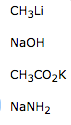 1-) Which of the following bases will result in th