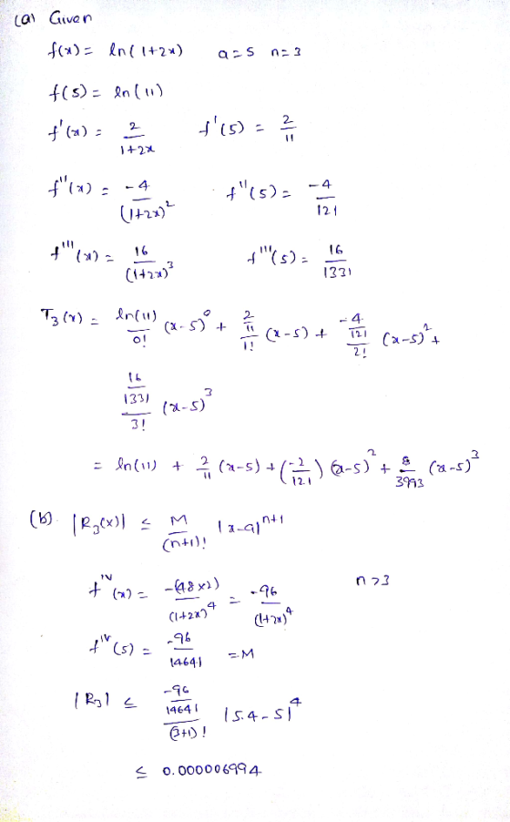 (a Give n 2. 4. 1 6 (i4ix) 1331 2- 2. 33) 3m3 n+1 4+ 4- Cl+2x) H2) 4641 1464 o. 00o006994-