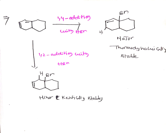 14-addition with iter H Major Thermody halui cally stable I 12- addition with ton t Br Minor PC Keintically stables
