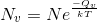 N_v = Ne^{\frac{-Q_v}{kT}}
