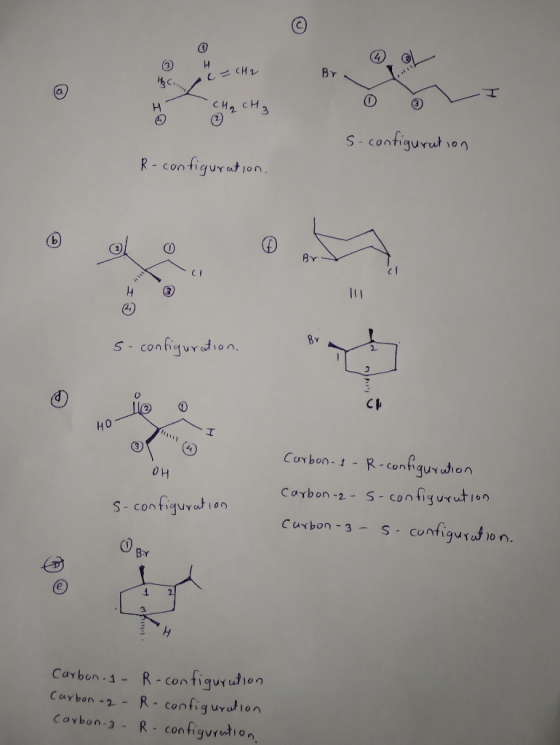 c=CH2 c CH₂ CH₃ S- configuration R- configuration. Bry 5- configuration. le 0 HO- OH s- configuration Carbon- & -R- configu
