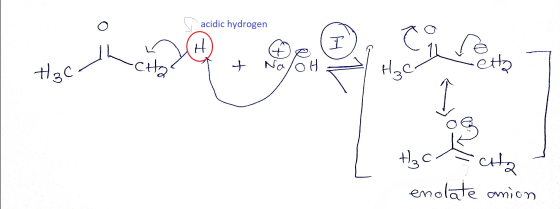 acidic hydrogen Home 9.@gdet На с Fath enolate anion