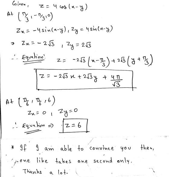 Giveni At - za 4 coglu-y) (31-0310) Zu=-4 sin(n-y), 2y = 4 sin(n-y) Zu=-23 Zy = 2 = 2.3 - Equation! - 253 (1-1) +25318 2= - 2
