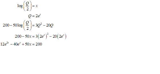 og Q=2e e-322-202 200-50x = 3(*)2-20(2) 200-50log30-200 12g-40ex + 50x 200