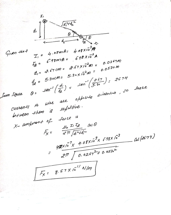 Ja+4 di Given that A 7, 4.0mAz 4.o7xio 698KiA 69yA 0. 0267 d, 2.7cm 2.67X/ o.0530 m d 5.30cm 5.3»xio2m = 2.67 Lan 2674 Lan Le