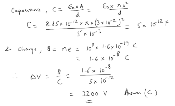 d Сераца , се €ох А. Єox по- С. 8. 85 х 10-12 х к» (3 х 10** ( 12 sx (от 3 & Charge, &= ne= 10 x 1.6x10-19 c - 1-6 х 6-8 с 1