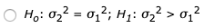 O Ho: 022 = 0,2; Hz: 02? > 012