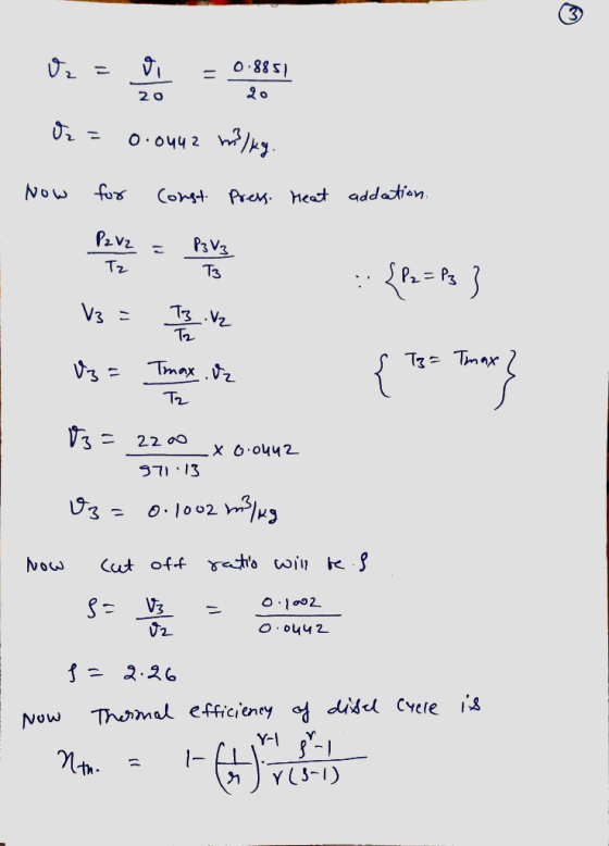 addation. Uz a los = 0; eest dz= 0.0442 holky Now for const Press, heat Pane e che V3 = 73 to the Is- Timar.de 2V2 P3 V3 Tz T