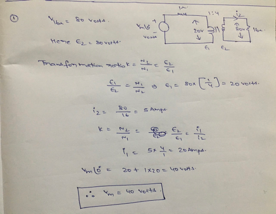 ie= 8o voto. 2or Sor& Ibe. V VOTA Mene Ez = so volto. Eu E Transformation natiok = ہر اکم who Sox - 20 volts. E, a E 80 12= 5