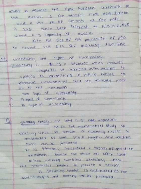 where e denotes the ime belween asvalS e and a the ro of Sevess t Abe node ihas sinca been extended 0 ASCIKJD Ais the Si2e af the popatation of jobs Ao seved and Dis tho quetueing disci pine unces oint and tpes of uncesninty vncesta int .. .--뀌15-a-situadian-thich-involves impes fect o inknoton infosmahiooit ppliss t predictions to futtre events 0 Phtsrcal.mcosulmentg that--ase_-al oody-made o theun noon pe of un.cestainty unitin co nshucked 3o bat quste lengths and waitino ime can be predictsd s e asanch. becase the nesalt ose often used hen maiking business dicisions aboct ce a queueing model is constaicied So the egth and nr canbe predtored