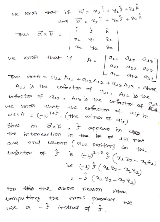 if a = x,ity 3 + 2 % 4-> + Za î ch X7 Zz deth = ass All +912 A 12 ta 3 A 13 , where =(-ats (the minors of ais) knon that we