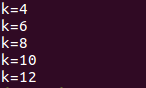 k=4 k=6 k=8 k=10 k=12