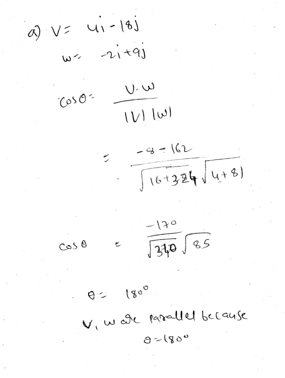 a) v= ui-18) -zitaj - بیا U-W Coso- II IWI -8-162 (161326 Ju+8) -170 Coso 340 / 85 1800 vi ware parallel because 8--1800