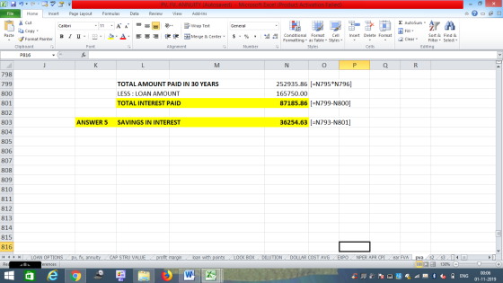 PV, FV, ANNUITY (Autosaved) - Microsoft Excel (Product Activation Failed) Review View Add-Ins File Home Insert Page Layout Fo
