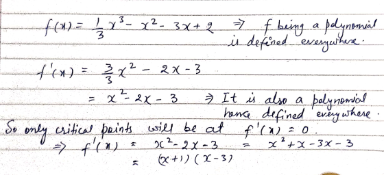 22 fonz by- x2-3x+2 = f being a polynomial indefined evesywhere tent= 3x2-22-3 ... EX22X-3 - It is also a bolynomial hence de