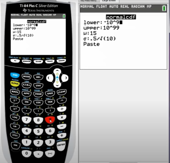 Rey Press Large screen NORMAL FLOAT AUTO REAL RADIAN MP TI-84 Plus C Silver Edition TEXAS INSTRUMENTS NORMAL FLOAT AUTO REAL