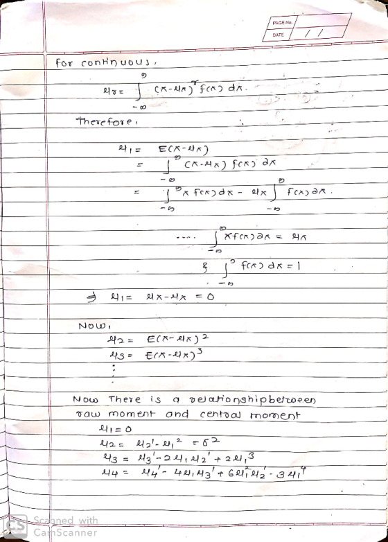 PAGE No. DATE For conhn uous, Therefore ECR- CA-A)or dr -22 fCR d- fCR2a= fcr d 1 Now ECR-RIR) EIn-e)x) avelationshipbetcoeen
