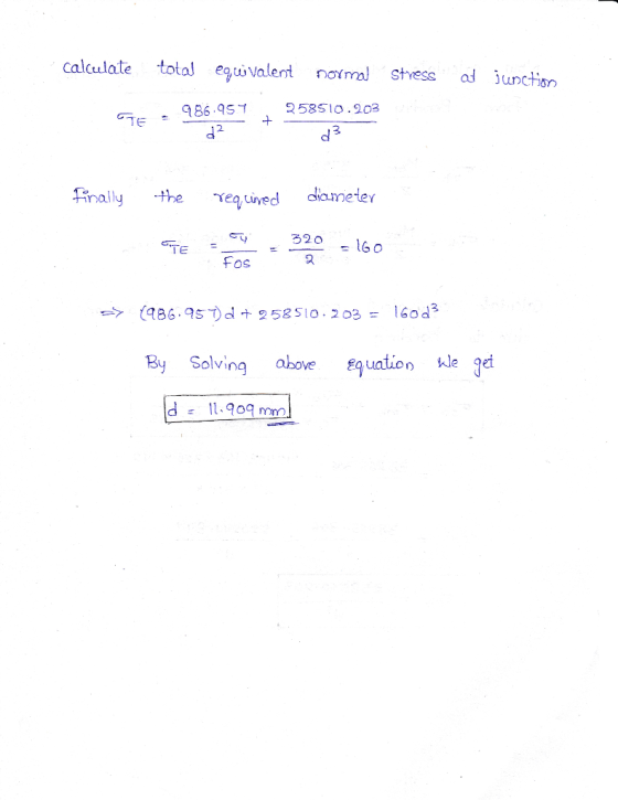 calaulate total eguivalert nomal esdunctian 986 .qST 、 貝58510.203 2 Finaily the Teguined diameier TE Fos 只 (486.asd958SIo. 20
