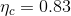 \eta _{c}=0.83