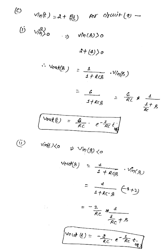 vin(t)=2+ fit) por circuitu - Vimeo vin (8))o 2+ (4)o i Vout(8) 1 1 t RC8 .Vin(8) Chce 17R08 Its vout t) RC e act E vinkt 20