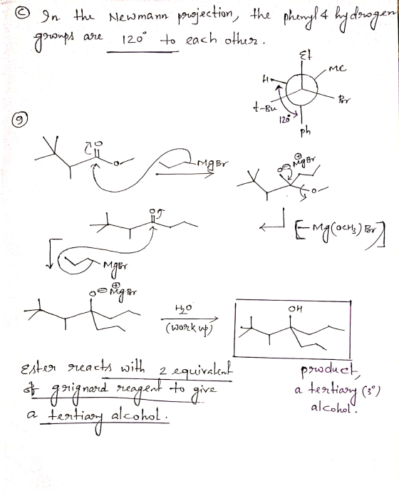© In the Newmann projection, the phenyl & hydrogen groups are 120° to each other. El ME 4 Por t-Bu 120 ph ti 2 mger regar i E