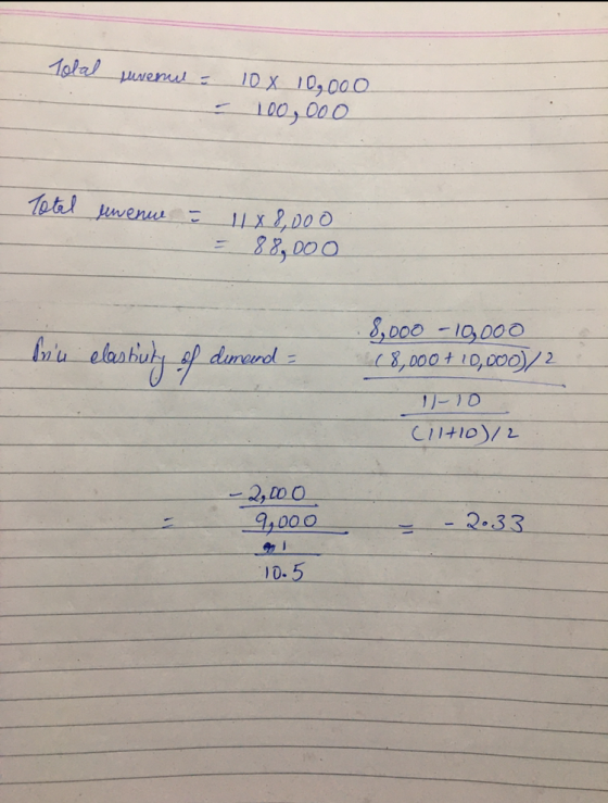 Tolal 10X 10,000 100,000 Total uwenu = 11X 2,000 = 88,000 8,000 -19,000 08,000+10,000)/2 dimerd = リー10 CIHIO)/2 -2,000 4,000