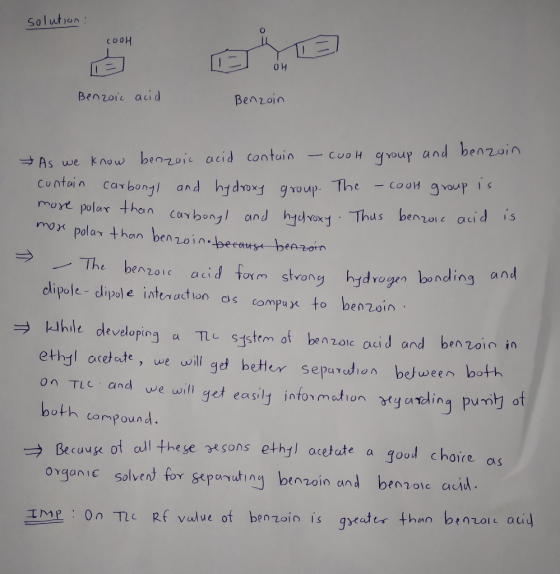 Solution cooH Benzoic acid Benzoin and benzoin COoH group As we know benzoi acid contuin Contain and hydroxy group. The - COO