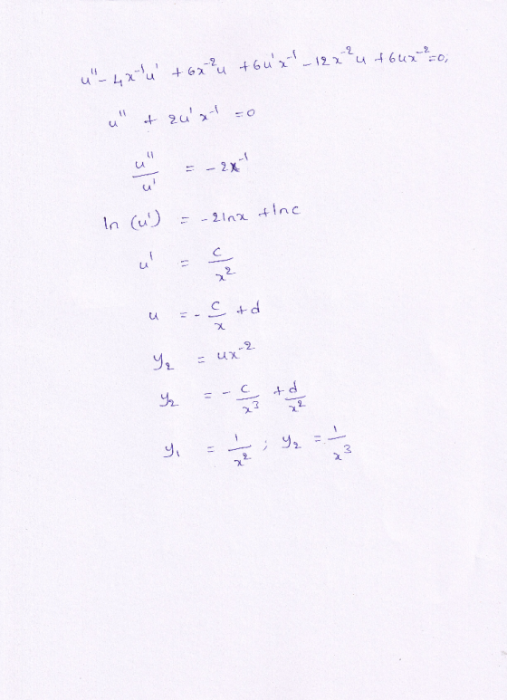 + 6x² u toux - 122 utbux? -0. u et quxt to - Einx tinc vs E E sle+ ond y : Ya