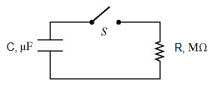 Initially, for the circuit shown, the switch