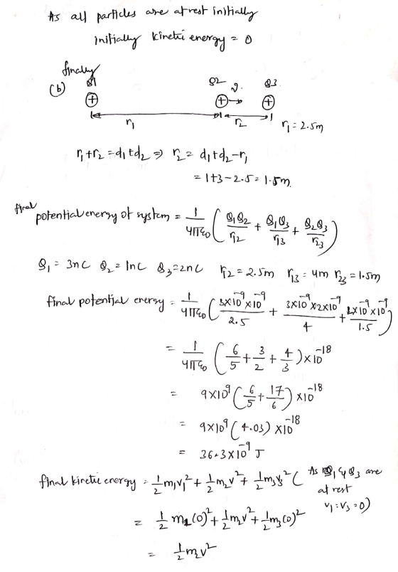 0 As all particles are at rest initially initially kineti energy finally (6) 14 7:2.5m 1 ft2 = di Edz = n2 di td-r, =1t3-2-