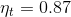 \eta _{t}=0.87