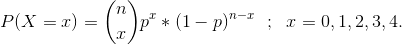 PlX-z)-( :) pr . (1-p)- ; に0,1, 2, 3, 4,