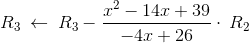 x2 – 14.1 +39 R3 + R3-4 - 4.c + 26 - R