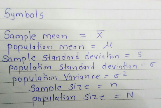 ym bols Sample meanX opulation mean Sample standard deviation = S bon Stindard devistion )on Variance三 6-2 popu la Sample Siz