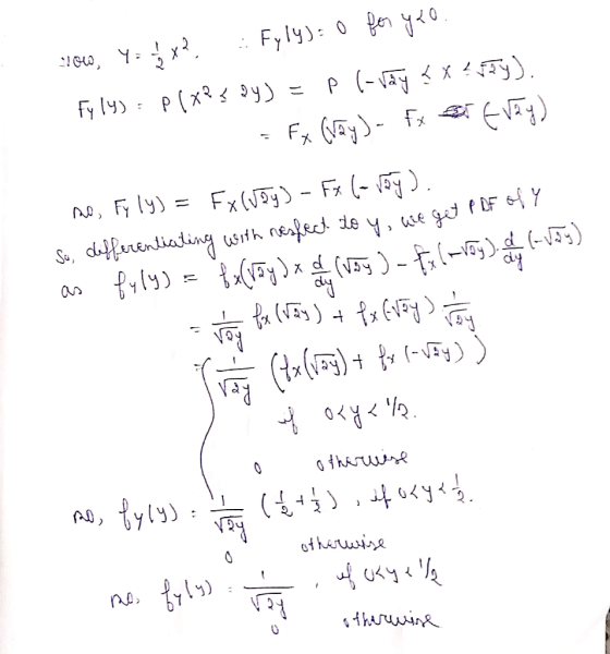 Fyly) ny0 P (- ) Fx xE-VE4) A, Fly)Fx(J5y) - Fx (- ) S dlfnentiading as (t()- 0 otharure ( 0 otherwize नु huwin