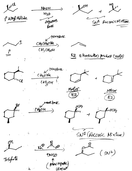 но H20 A Hlide Auas Base SN RacomicM:KCume CHCthoNa CH,сHон Sarglay CHOKa сgон Maiar E2 E2) BY Ос, CHOH fuoсн, SN2 (Rocenic M