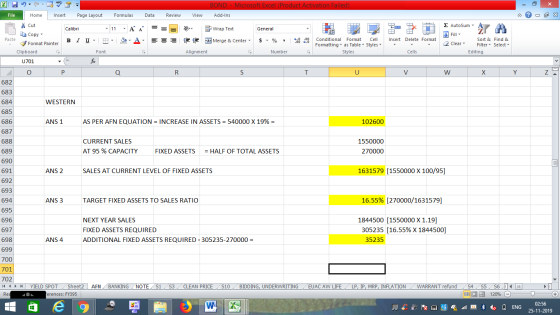 - 2x Y 688 BOND - Microsoft Excel (Product Activation Failed) File Home Insert Page Layout Formulas Data Review View Add-Ins