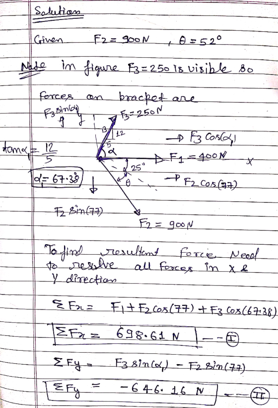 Salution Given im figune 3=250 18 visible bo ferces bracpet n ome12 DF1-400M 2S esultomt fore Neaaf all forces în xe YdTectia