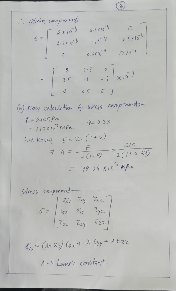 2 . Strain components 2 2х10 9 2.5x10 4 2.5 xo-9 -10-4 0.5000s o 5x10-4 0.5X104 2. ?: O 2. - | 0.5x304 2 of 5 (6) Noc, calcul
